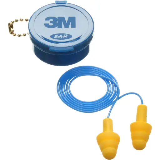 [SH112] 3M BOUCHONS D'OREILLES PRÉMOULÉS E-A-RMC ULTRAFITMC, AVEC CORDON, PAIRE - BOÎTIER EN PLASTIQUE, 25 DB NRR, TAILLE UNIQUE 