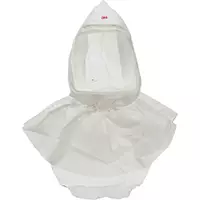 3M CAGOULE VERSAFLO™ SÉRIE POUR APR AVEC VOILE, STANDARD, PIÈCE FACIALE/COIFFE SOUPLE, BAVETTE DOUBLE 