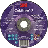 [NY562] 3M MEULE A MOYEU DÉPORTÉ CUBITRONMC 3, 6" X 1/4", ARBRE 7/8", CÉRAMIQUE, TYPE T27 