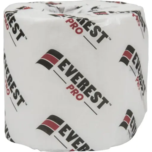 [JO033] PAPIER HYGIÉNIQUE EVEREST PROMC, 2 PLI, 420 FEUILLES/ROULEAU, LONGUEUR 105’, BLANC - 48 ROULEAUX