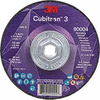 [NY595] 3M CUBITRONMC 3 MEULE A MOYEU DÉPORTÉ, 5" X 0,25", ARBRE 5/8"-11, CÉRAMIQUE, TYPE T27 