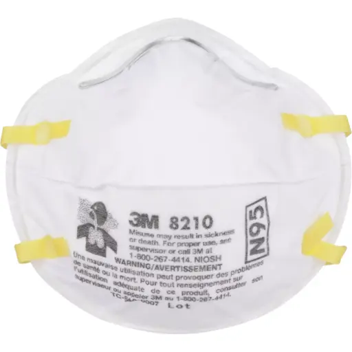 [SE260] RESPIRATEURS CONTRE LES PARTICULES 8210, N95, CERTIFIÉ NIOSH - PQT 20