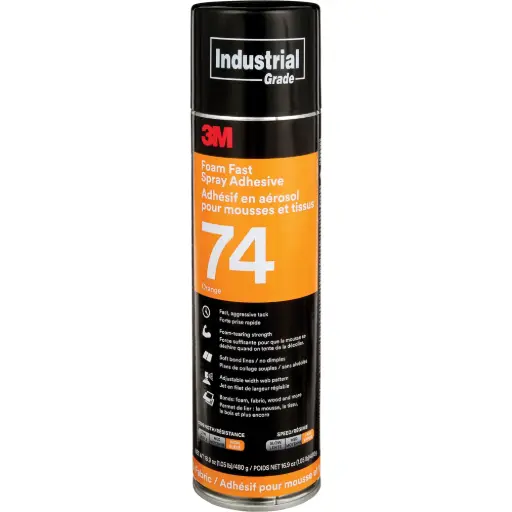 [AA557] ADHÉSIF EN AÉROSOL POUR MOUSSE ET TISSU , ORANGE - 24 OZ