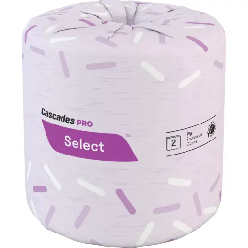 [JP107] PAPIER HYGIÉNIQUE PRO SELECTMD, 2 PLI, 500 FEUILLES/ROULEAU, BLANC - 48 ROULEAUX