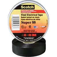 [PC694] 3M RUBANS EN VINYLE SUPER 88 SCOTCHMD, 19 MM (3/4") X 20,1 M (66'), NOIR, 8,5 MILS 