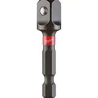 [TYF468] ADAPTATEUR DE DOUILLES À CHOCS SHOCKWAVEMC 1/4" PRISE, 3/8" MÂLE, 1-7/8" LO – MILWAUKEE