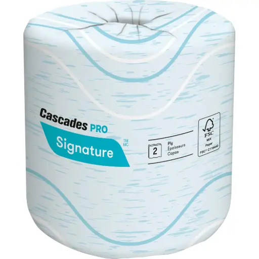 [JL047] PAPIER HYGIÉNIQUE PRO SIGNATUREMC, 2 PLI, 400 FEUILLES/ROULEAU, LONGUEUR 133’, BLANC - 48 ROULEAUX