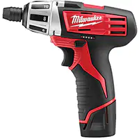 [TLZ166] ENSEMBLE PERCEUSE/TOURNEVIS SOUS-COMPACT SANS FIL 1/4", 12 V, 150 LB-PO, LITHIUM-ION BLOC-PILE – MILWAUKEE