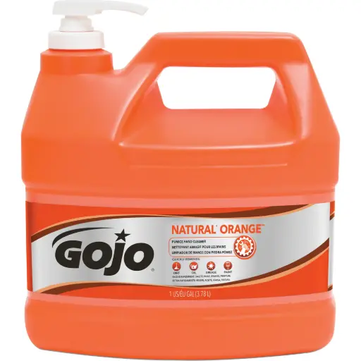 [NI254] NETTOYANT POUR LES MAINS NATURAL ORANGE™, PIERRE PONCE, 3,78 L, FLACON POMPE, AGRUMES/ORANGE
