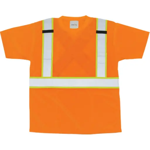 [SEL245] CSA-COMPLIANT T-SHIRT, POLYESTER, SIZE XL, ORANGE
