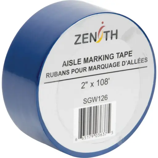 [SGW126] RUBAN DE MARQUAGE D’ALLÉE, 2''X108', PVC, BLEU