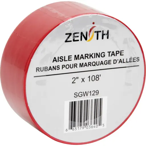 [SGW129] RUBAN DE MARQUAGE D’ALLÉE, 2” X 108’, PVC, ROUGE