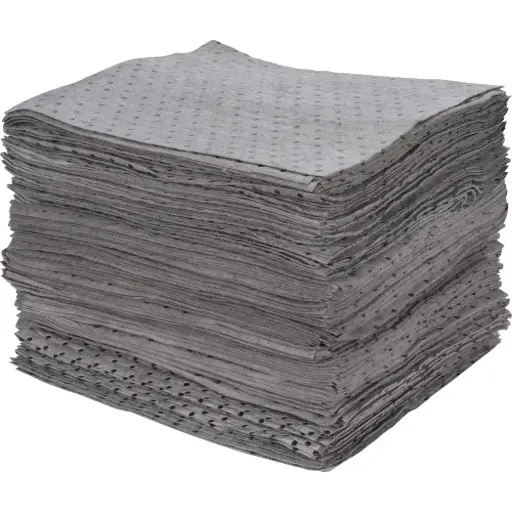 [SEH962] TAMPONS ABSORBANTS COLLÉS, UNIVERSELS, 15” X 17”, CAPACITÉ D’ABSORPTION DE 30 GAL., PAQUET DE 200