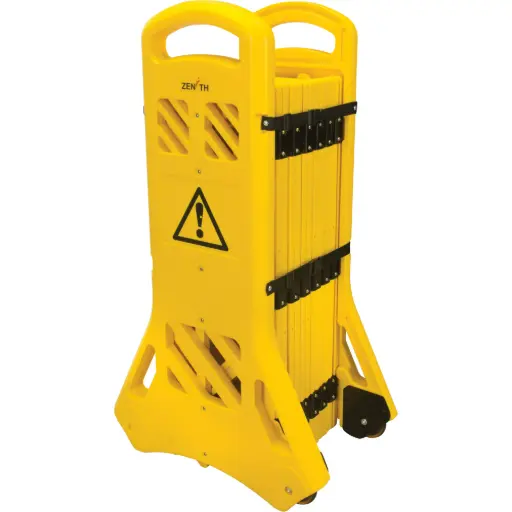 [SGO660] PORTABLE MOBILE BARRIER, 40” H X 13’ L, YELLOW