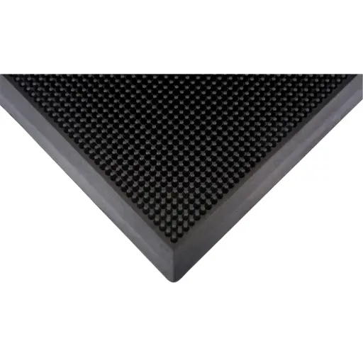 [SFQ527] TAPIS D’ENTRÉE EXTÉRIEUR, CAOUTCHOUC, GRATTOIR, MOTIF TEXTURÉ, 2’ X 2-2/3’, NOIR