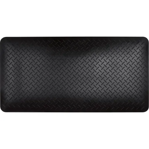 [SGW899] ANTI-FATIGUE MAT, DIAMOND PATTERN, 1-2/3’ X 3-1/4’ X 3/4”, BLACK, POLYURETHANE