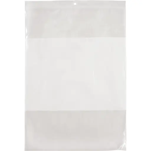 [PF951] SACS EN POLY AVEC ESPACE INSCRIPTIBLE BLANC, REFERMABLE, 12" X 9", 2 MILS - PQT 100