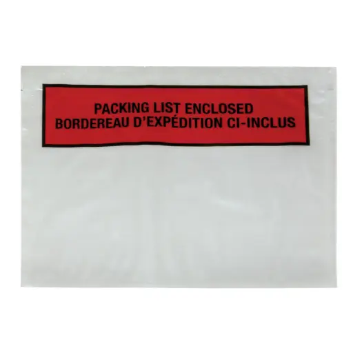 [PF882] POCHETTE POUR BORDEREAU D’EXPÉDITION, 7” LO X 5-1/2” LA, STYLE INSERTION PAR L’ARRIÈRE - PQT 1000