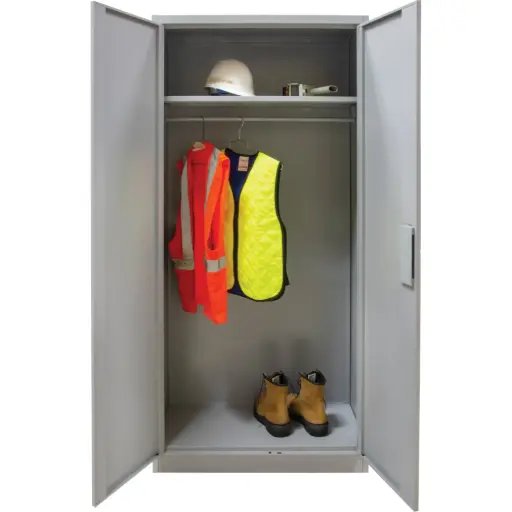 [FN659] ARMOIRE GARDE-ROBE, ACIER, 36" LA X 18" P X 72" H, GRIS