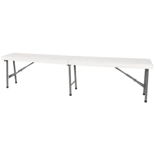 [ON699] BANC PLIANT, POLYÉTHYLÈNE, 72" LO X 12" LA X 17" H