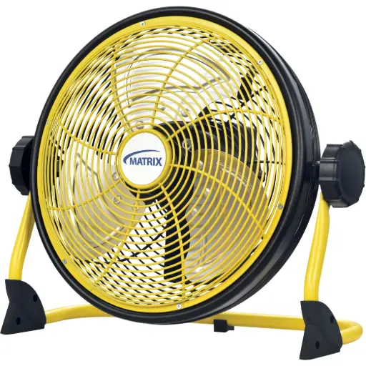 [EA828] VENTILATEUR D'INTÉRIEUR/EXTÉRIEUR RECHARGEABLE AVEC PORT USB, VARIABLE VITESSES, 12" DIAMÈTRE