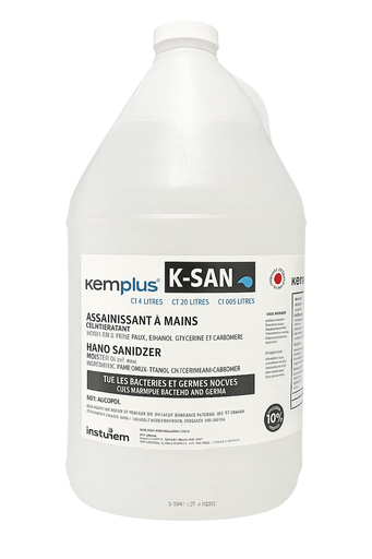 DÉSINFECTANT EN GEL K‑SAN POUR LES MAINS – FORMAT 4 L