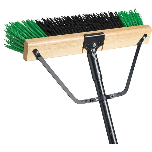 [JM909] M2 PROFESSIONAL RYNO HEAVY-DUTY PUSH BROOM WITH REINFORCED HANDLE, 18”, STIFF, PVC BRISTLES